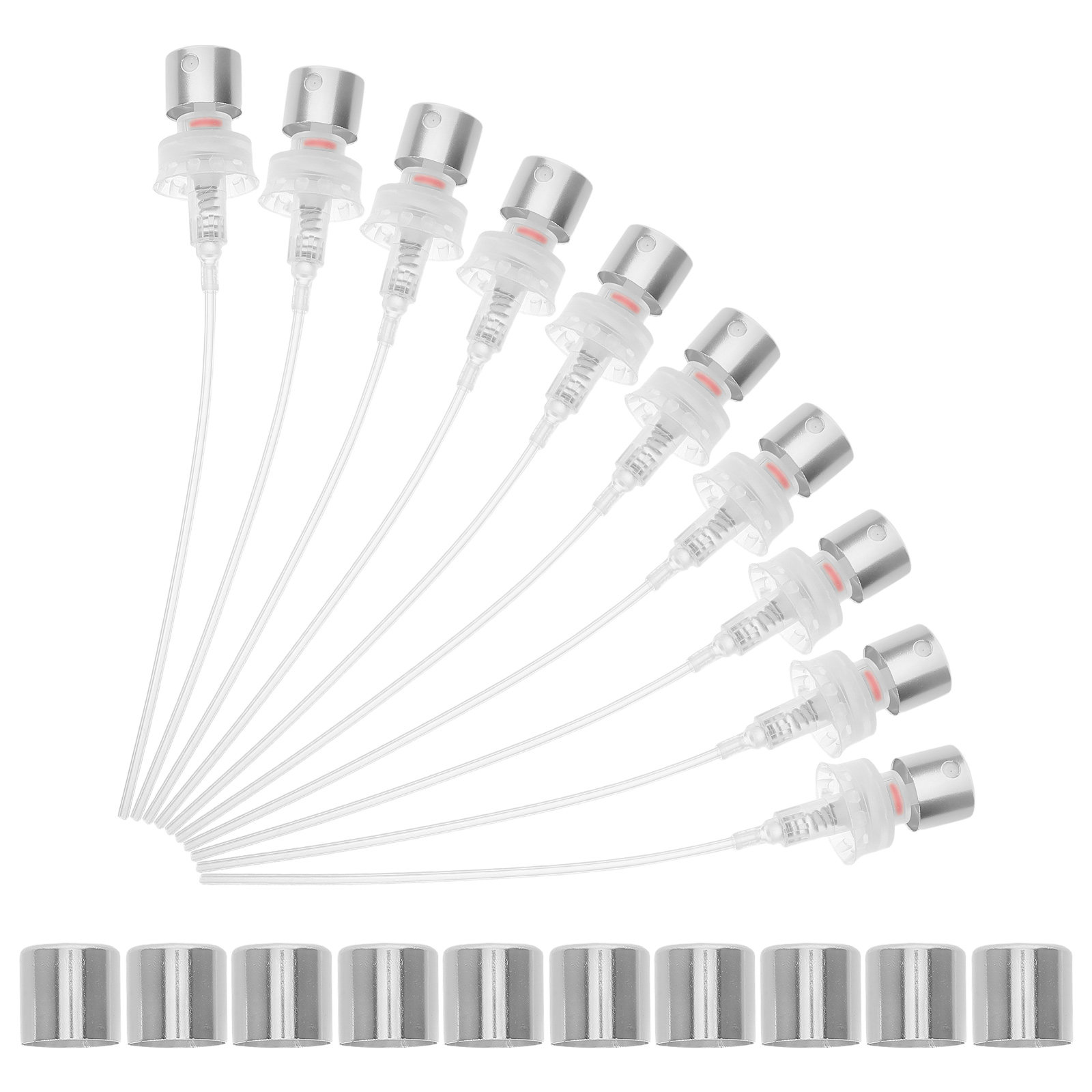 Perfume Top Fragrance - 10Pcs Sleek Aluminum Perfume Spray Nozzle