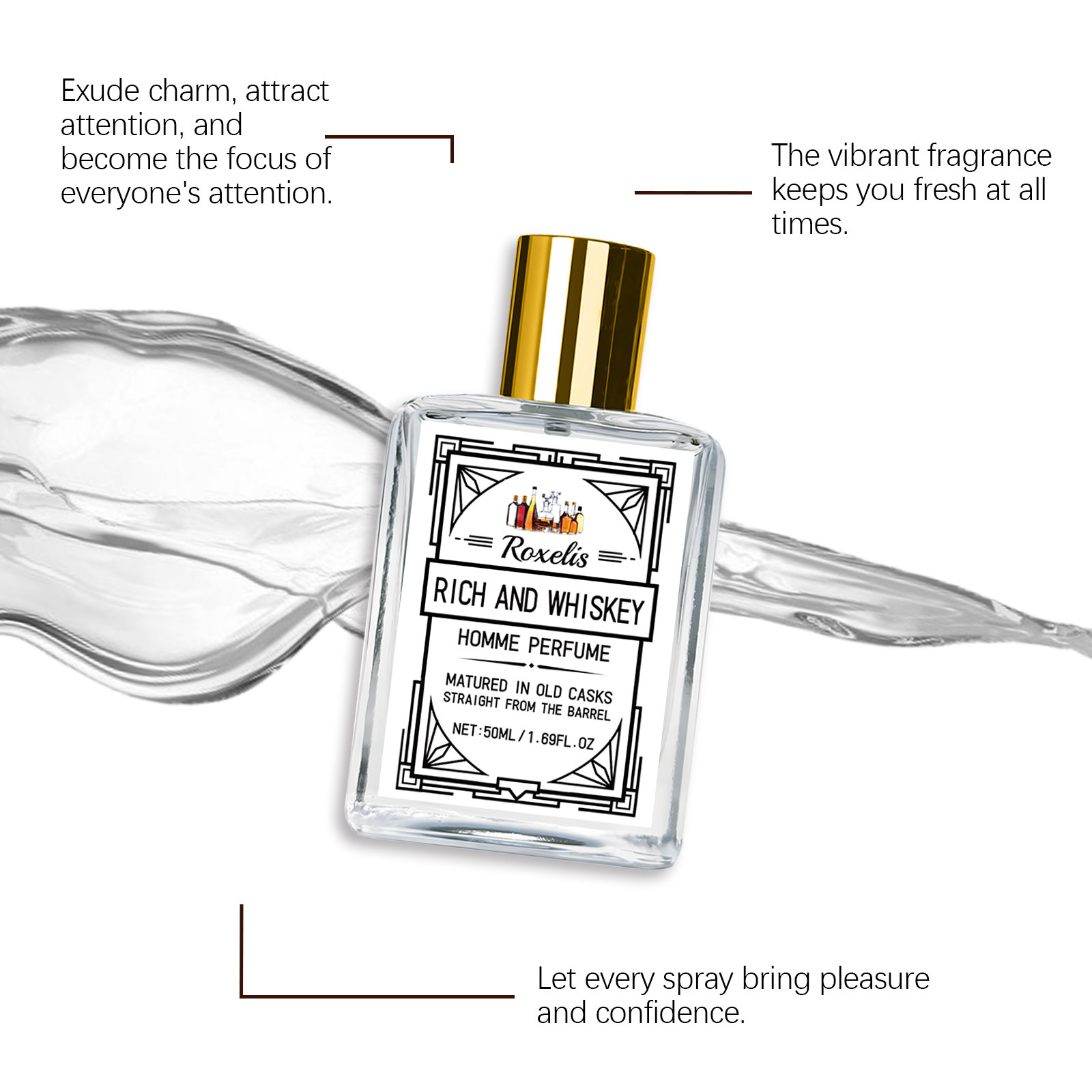 Roxelis 50ml Charm Whisky Men' - Perfume Xeryus review and price